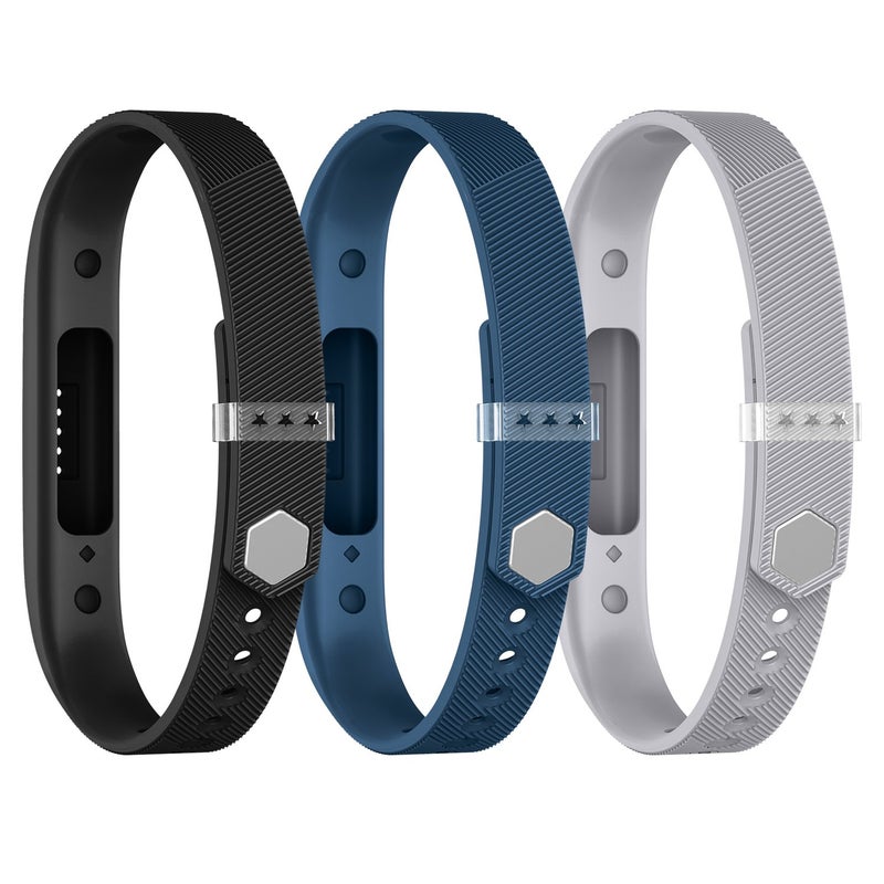 Greeninsync Compatible with Fitbit Flex 2 Accessory Band, Adjustable Soft Silicone Sports with Fastener Clasp Fitness Replacement Wristband Strap for Fitbit Flex 2 Smart Watch Large(3Pack) - Image 2